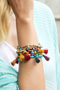 Layered Charm & Bead Bracelet Set