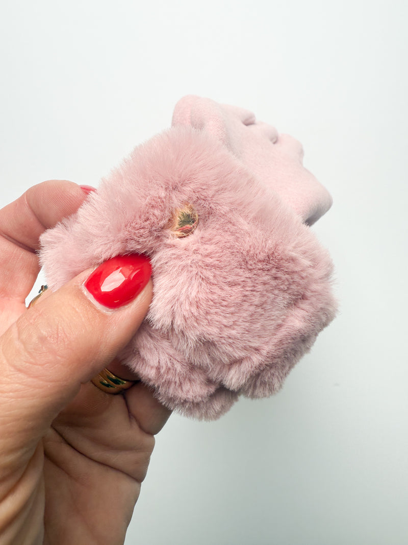 Double Faux Fur Cuff Smart Touch Gloves