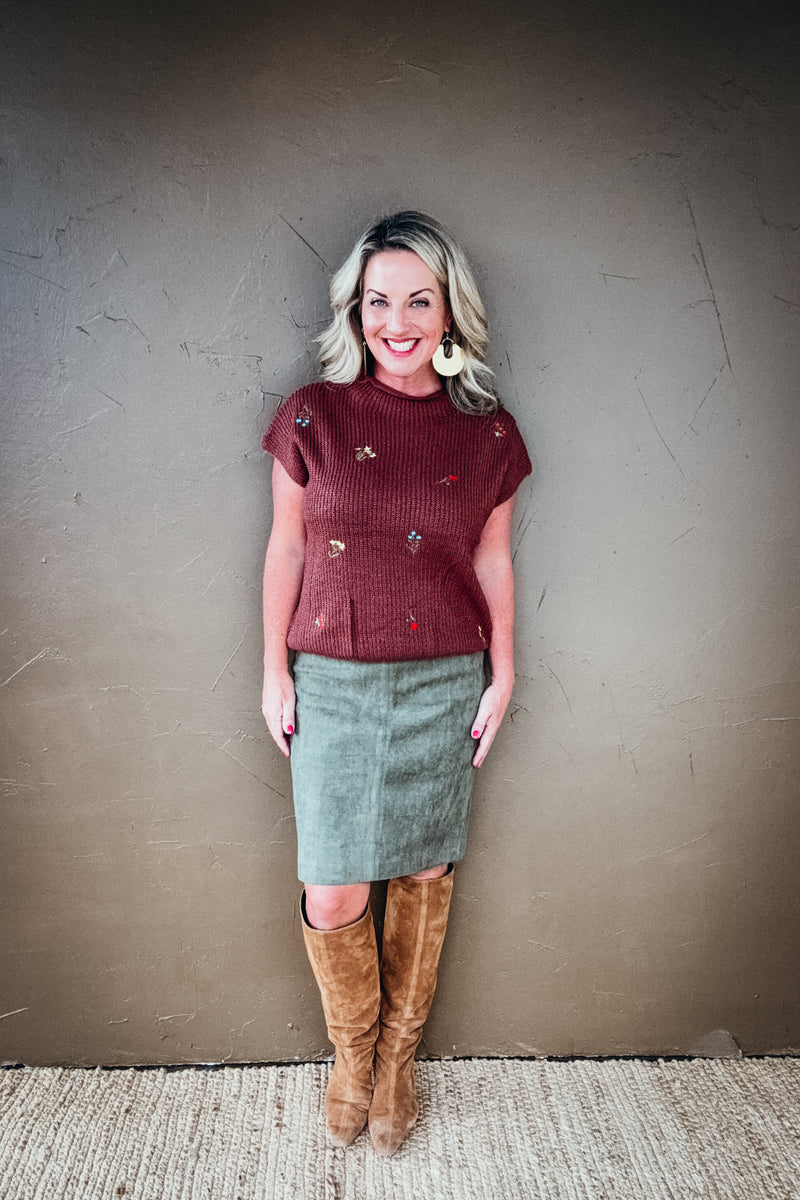 Sierra Embroidered Sweater Top