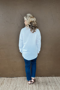 Lila Basic Button Down White Blouse