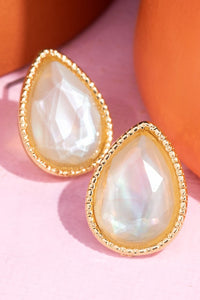 Crystal Teardrop Stud Earring