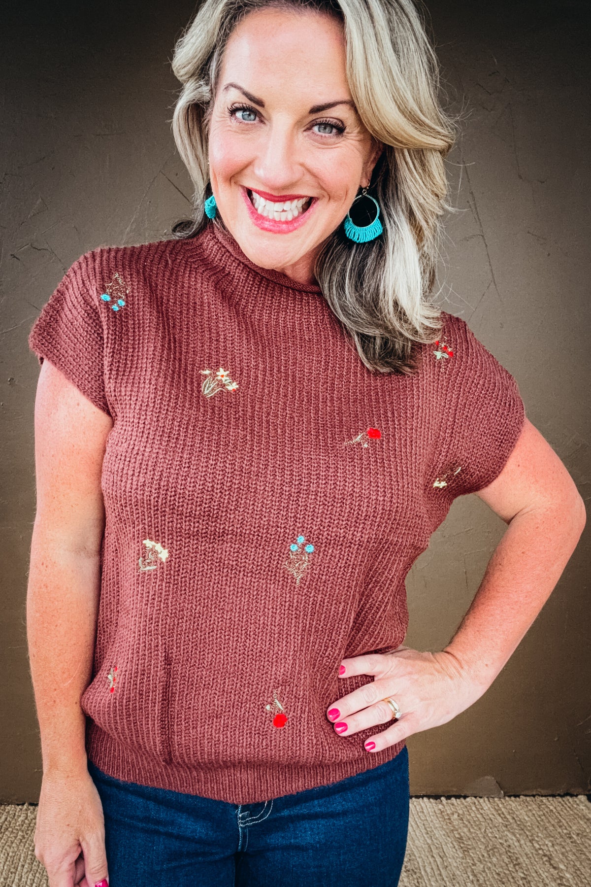 Sierra Embroidered Sweater Top