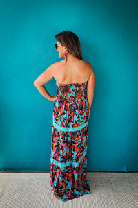 Carolina Boho Tropical Maxi Dress