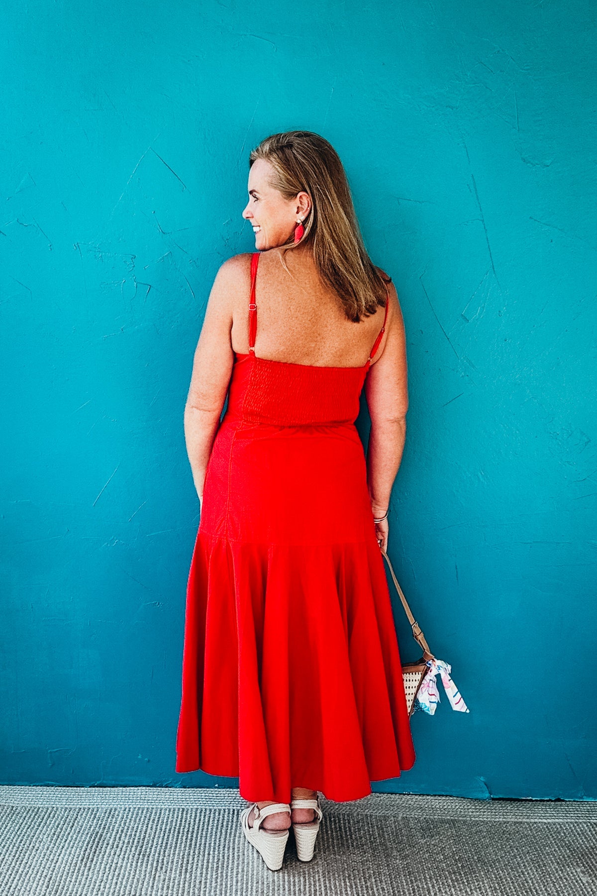Camille Halter A Line Midi Dress