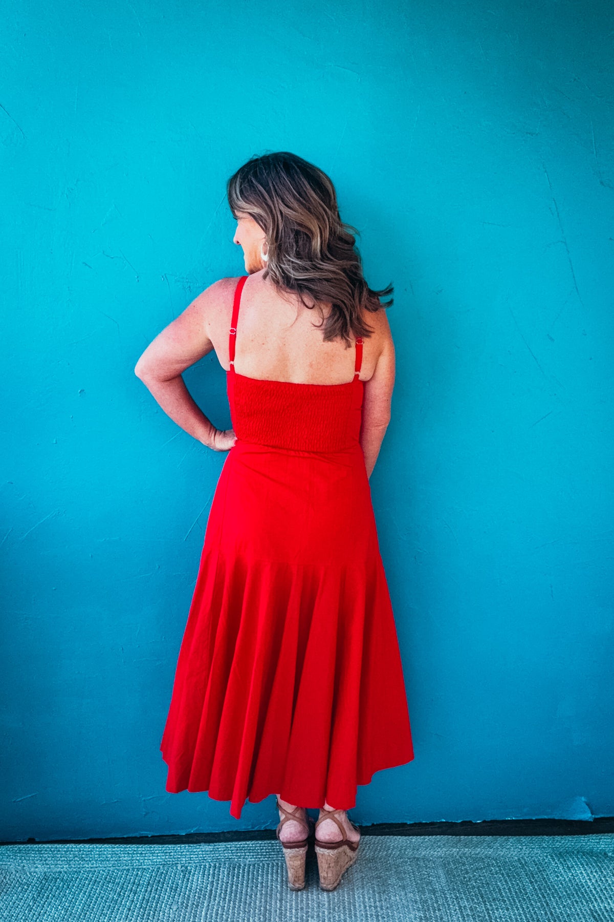 Camille Halter A Line Midi Dress
