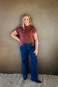 Sierra Embroidered Sweater Top