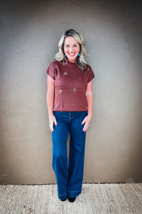 Sierra Embroidered Sweater Top