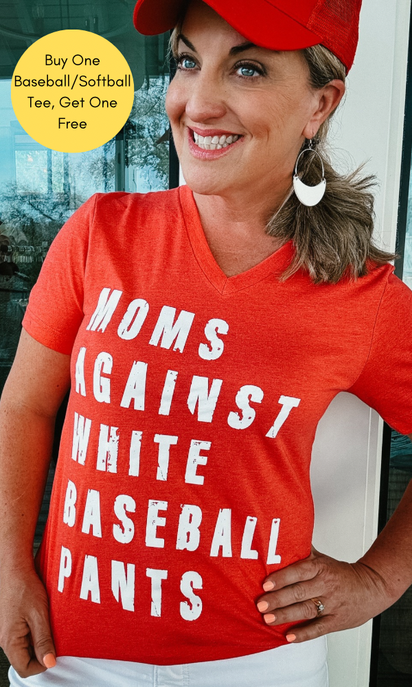 Moms Against White Baseball Graphic Tee