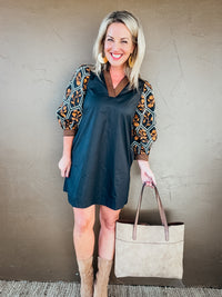 Ophelia Embroidered Sleeve Dress