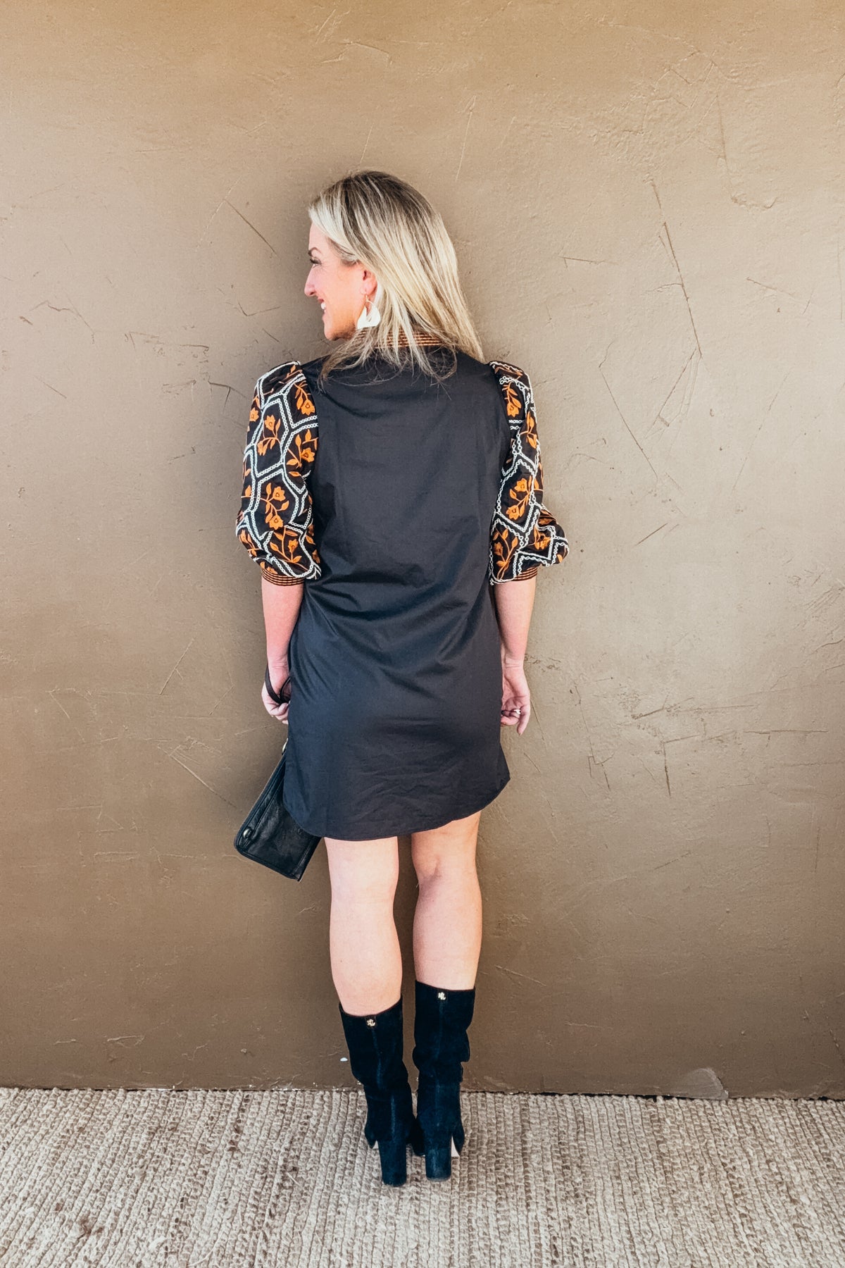 Ophelia Embroidered Sleeve Dress