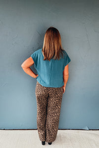 Campbell Draped Mock Neck Oversized Blouse