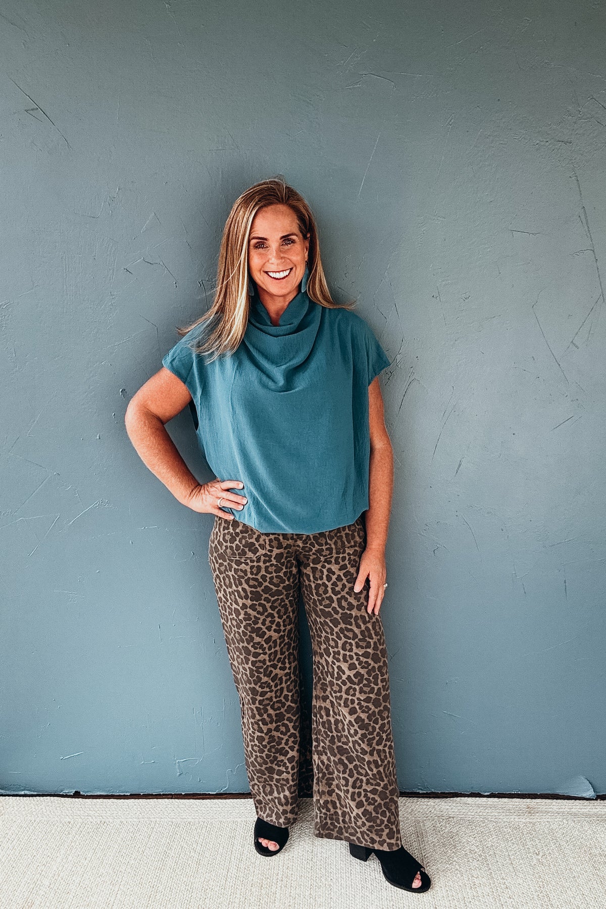 Marcie Animal Print Wide Leg Pants