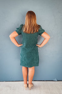 Tessa V Neck Corduroy Dress
