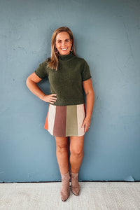 Hazel Mock Neck Short Sleeve Sweater