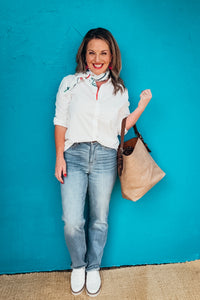 Sally Long Sleeve Button Down Blouse