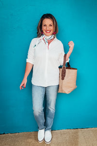 Sally Long Sleeve Button Down Blouse