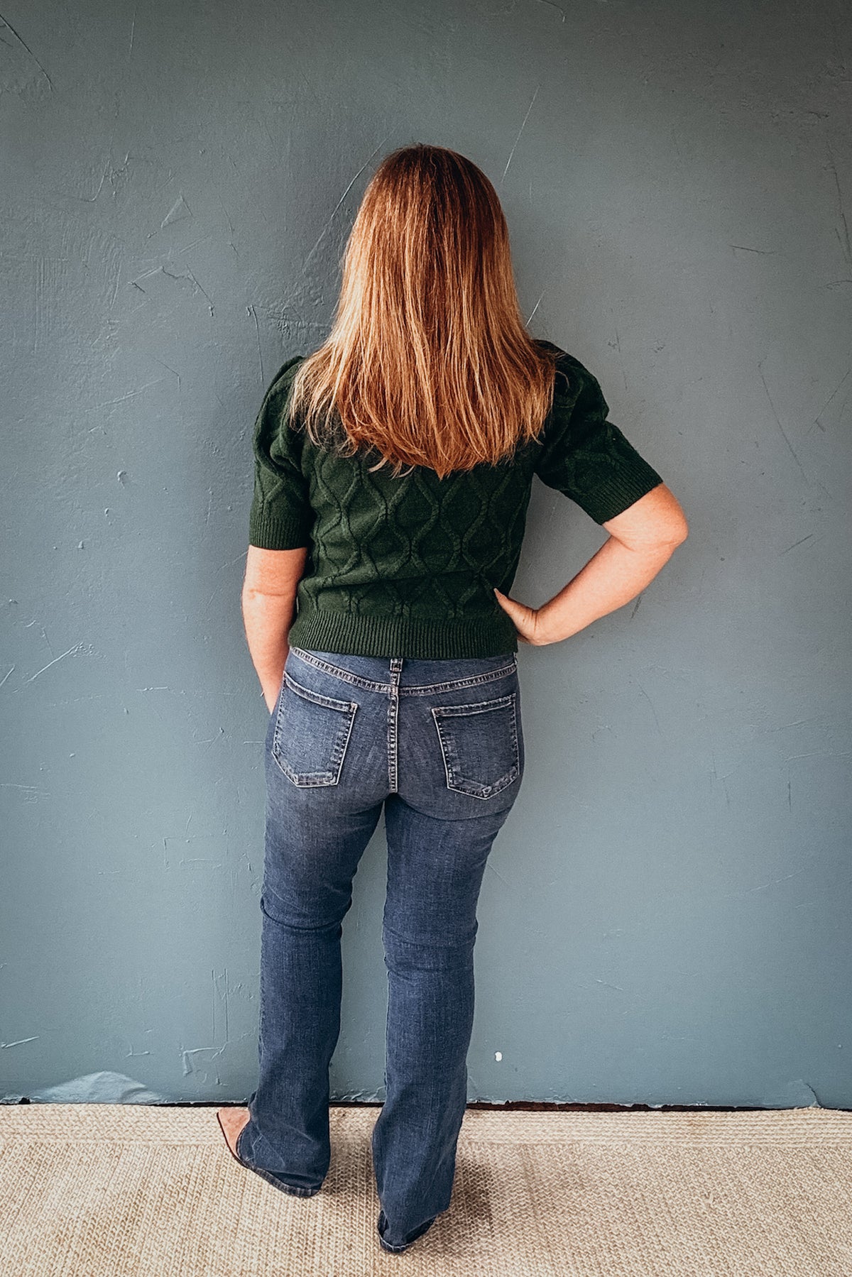 Camille Solid Short Puff Sleeve Sweater