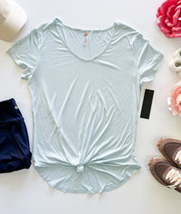 Essential Wave Side Top in Ice Blue
