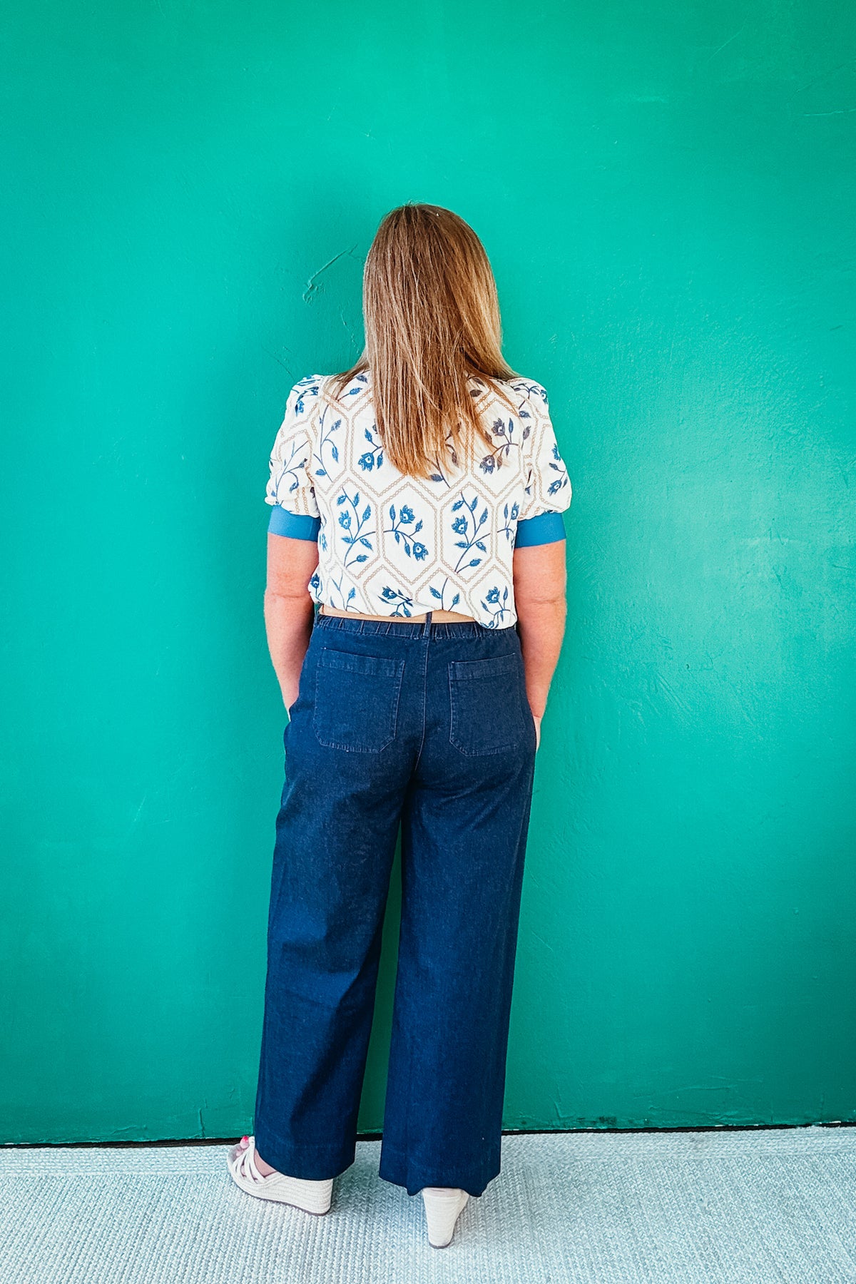 Avery Floral Print Short Sleeve Blouse