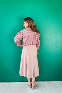 Bridget Striped Button Down Blouse