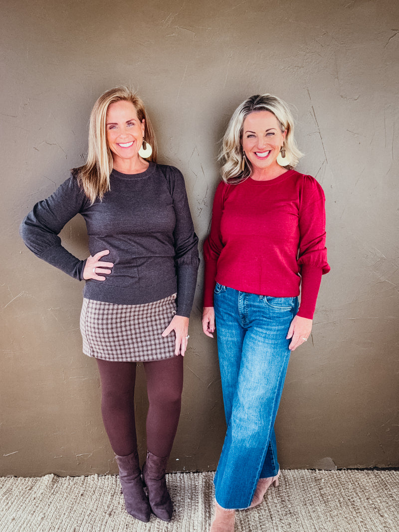 Emilia Sweater in Charcoal Brown