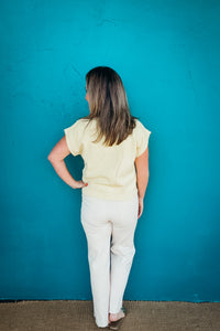 Abigail Cotton Short Sleeve Button-down Sweater Cardigan