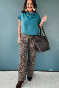 Marcie Animal Print Wide Leg Pants