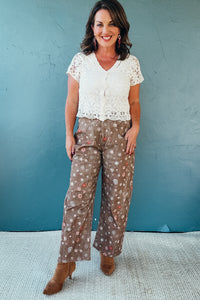 Blair Floral Printed Barrel Denim