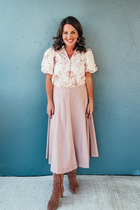 Quinn Floral Short Puff Sleeve Top