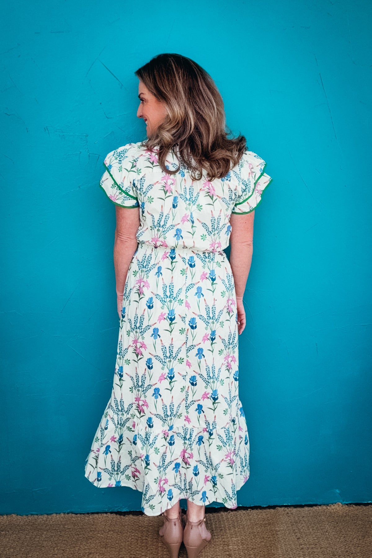 Betsy Mix Floral Midi Dress