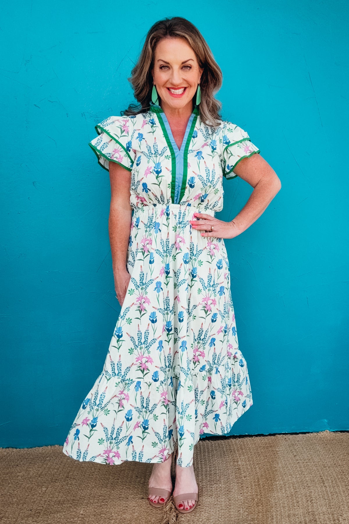 Betsy Mix Floral Midi Dress