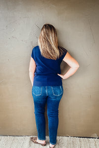 Reese Fab Ab High Waist Ankle Slim Straight Leg Jeans