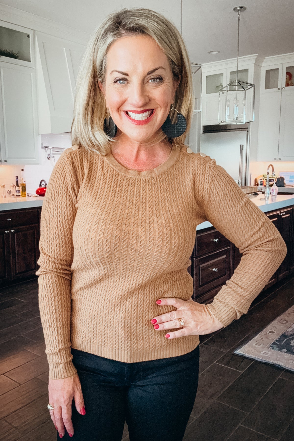 Isabelle Fine Cable Knit Sweater