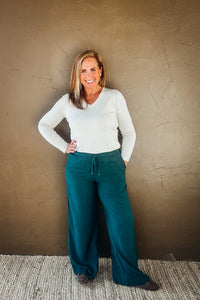 Jackie Classic V Neck Lightweight Sweater