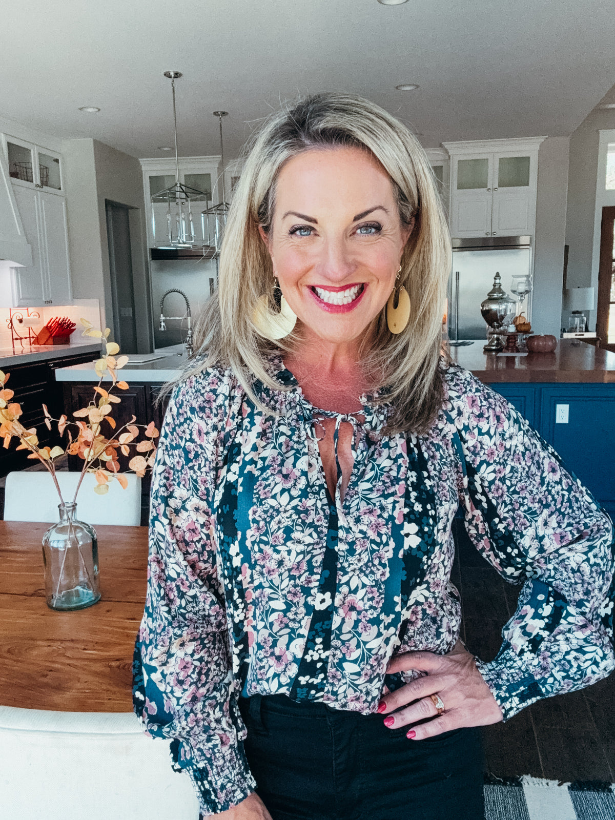 Selene Peasant Tie Neck Blouse