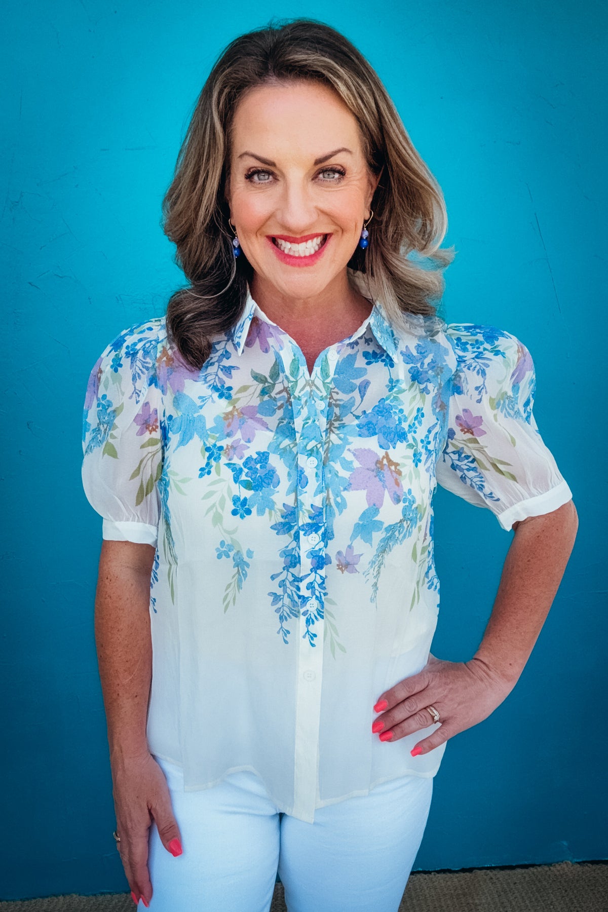 Charlotte Printed Chiffon Blouse