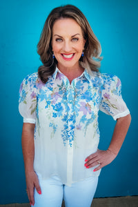 Charlotte Printed Chiffon Blouse