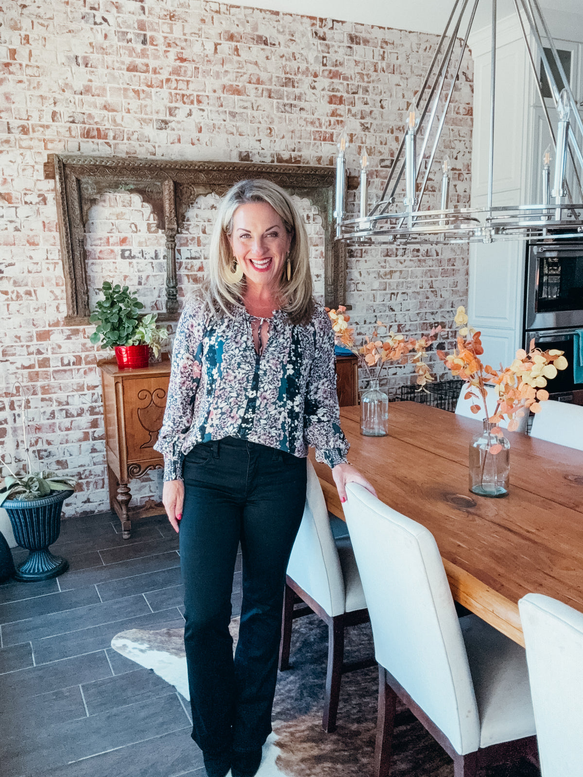 Selene Peasant Tie Neck Blouse