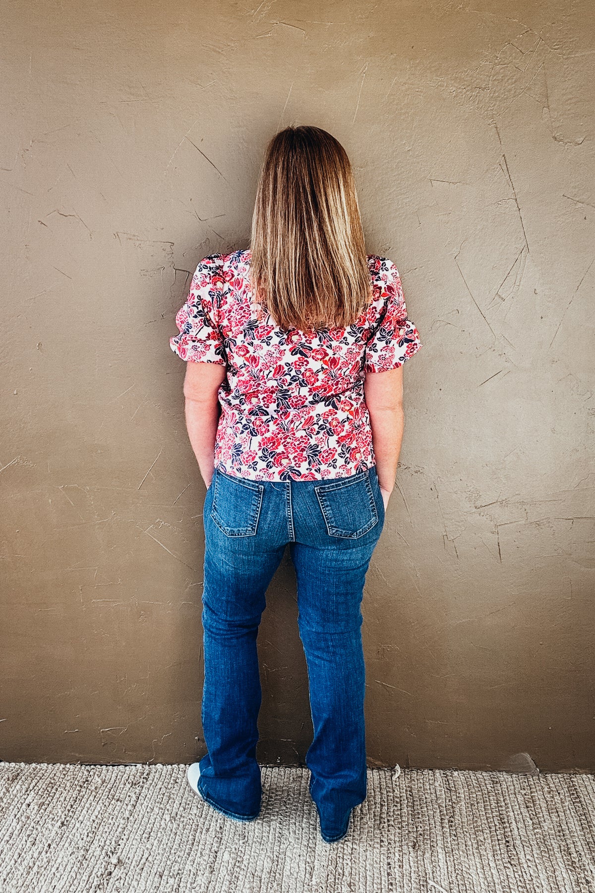 Diana Multi Color Floral Jacquard Blouse