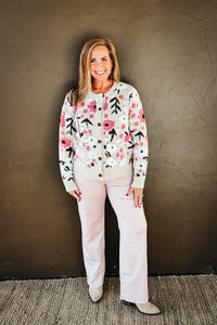 Tatum Shimmer Straight Leg Light Pink Pants