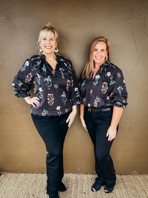 Maribelle Scalloped Floral Blouse