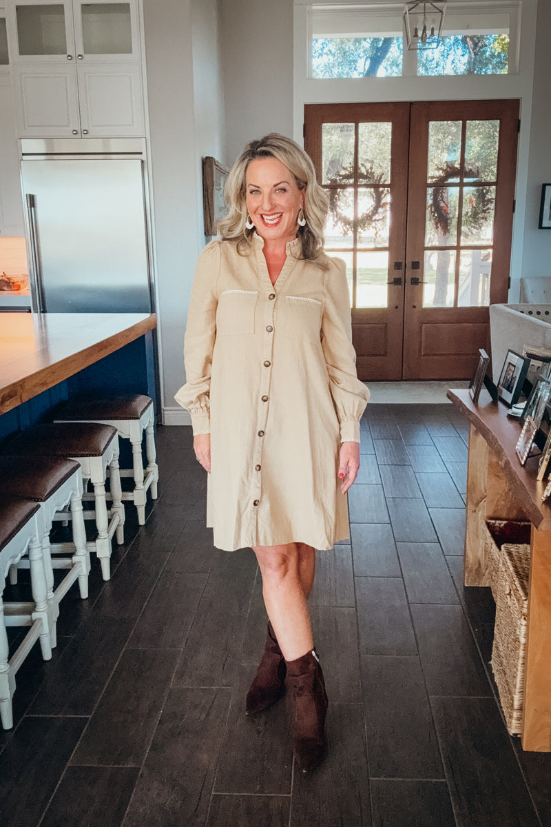 Maisie Blanket Stitch Detail Dress