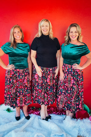 Boho Noel Midi Skirt