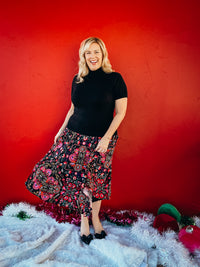 Boho Noel Midi Skirt