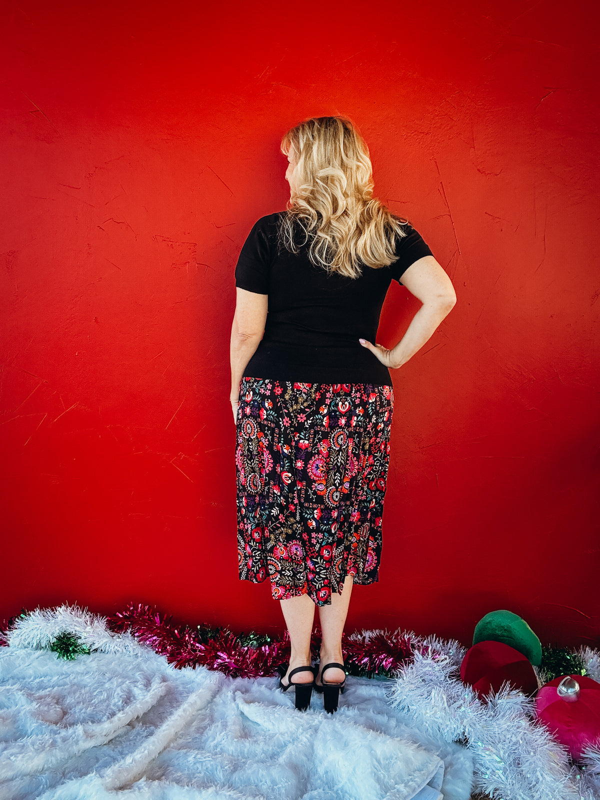 Boho Noel Midi Skirt