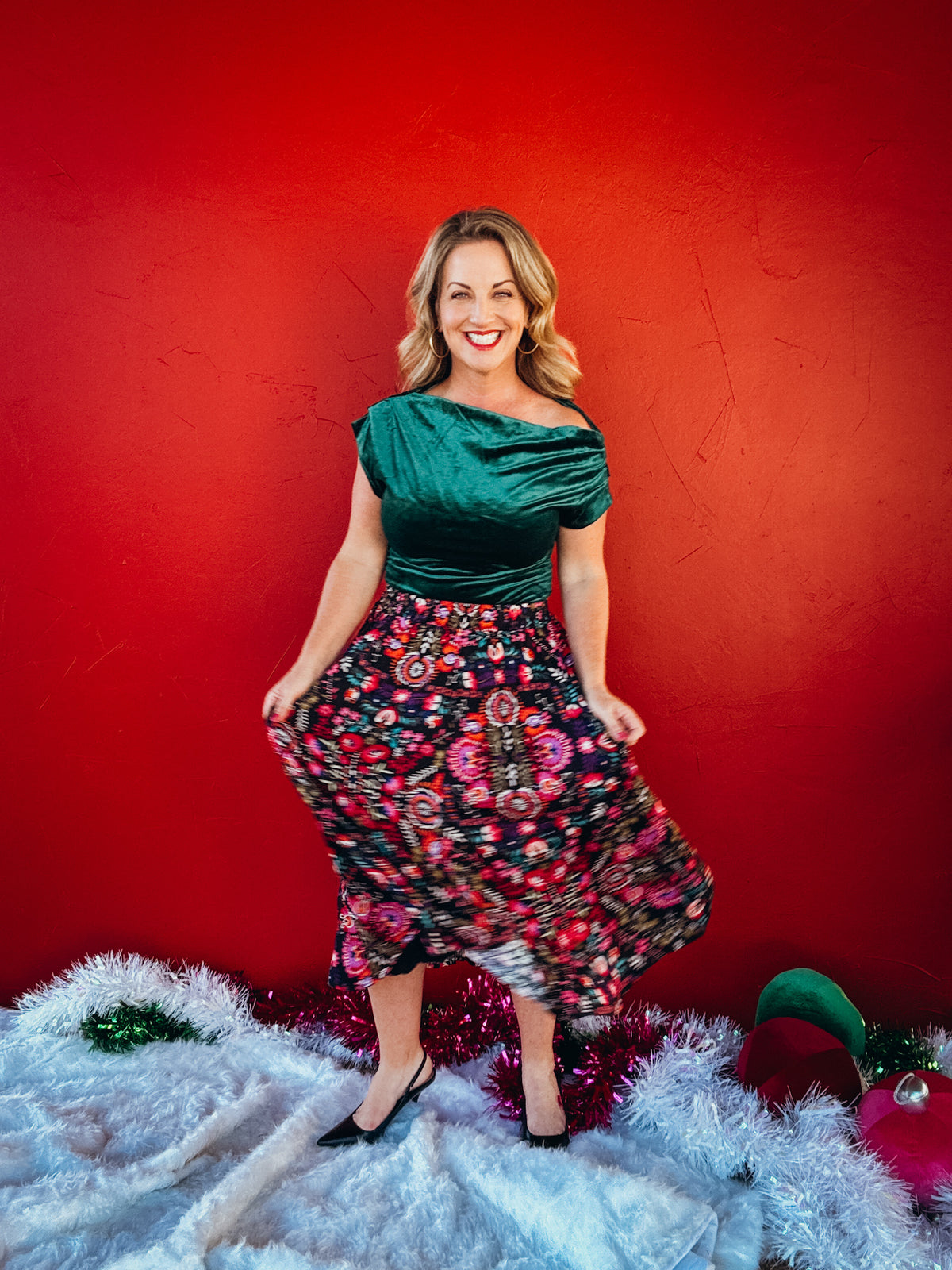 Emerald Eve Velvet Top