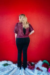 Seraphina Sequin Dolman Sleeve Top