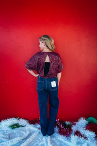 Seraphina Sequin Dolman Sleeve Top