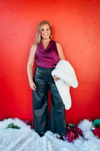 Quinn Faux Leather Wide Leg Pants