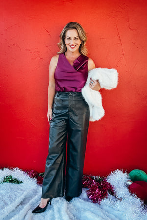 Quinn Faux Leather Wide Leg Pants